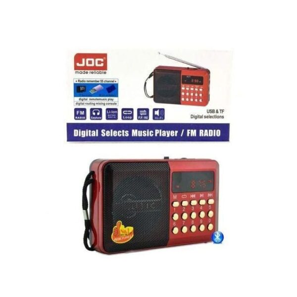JOC H1011BT راديو رقمي قابل لإعادة الشحن - FM، USB، TF، DSP،