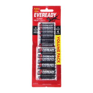 Eveready Ultra Heavy Duty Batteries - 6 Batteries - بطاريات ايفريدي فائقة التحمل - 6 بطاريات - مقاس AAA + بطاريات - 6 بطاريات - مقاس AA Size AAA + Batteries - 6 Batteries - Size AA