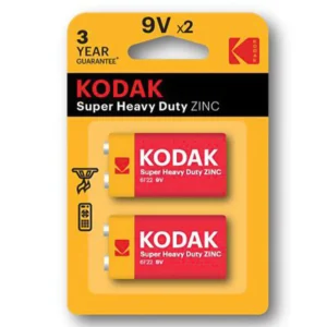KODAK Super Heavy Duty Zinc battery 9Vx2 _بطارية كوداك الزنك فائقة التحمل 9 فولت × 2
