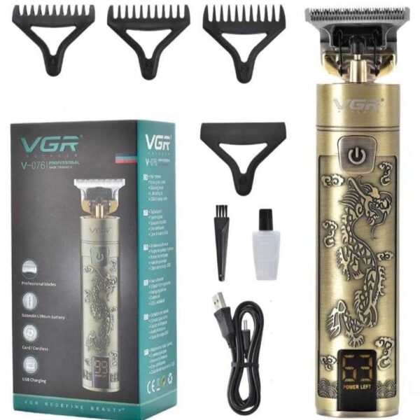 ماكينة حلاقة احترافية لاسلاكية موديل V-076 من في جي ار بشاشة LED