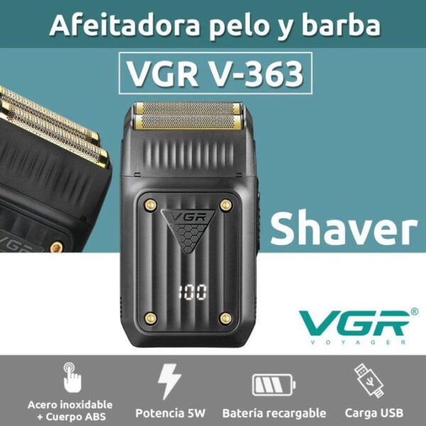 ماكينة حلاقة كهربائية VGR V-363 - أداء عالي مع تصميم مريح يجعلها سهلة الاستخدام لكل الرجال.
