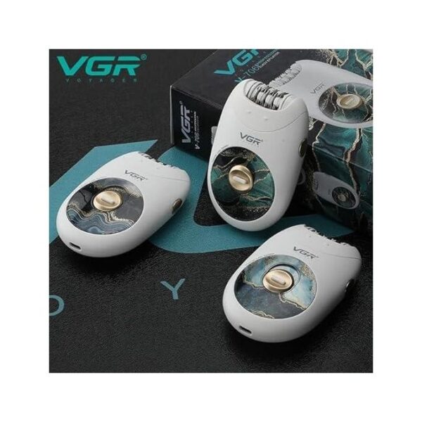 VGR جهاز إزالة الشعر اللاسلكي الاحترافي V-706 للنساء بـ 18 ملقط