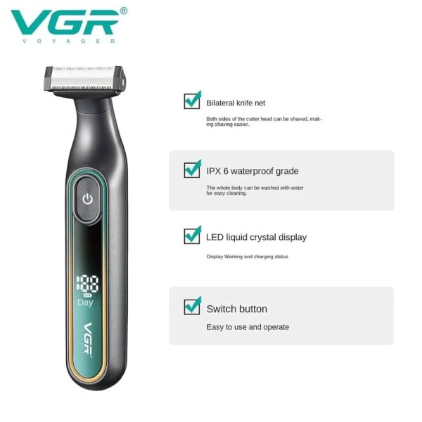 ماكينة حلاقة VGR V-360 الاحترافية ذات الشفرة المزدوجة