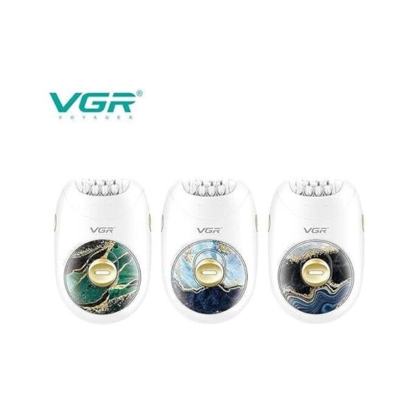 VGR جهاز إزالة الشعر اللاسلكي الاحترافي V-706 للنساء بـ 18 ملقط
