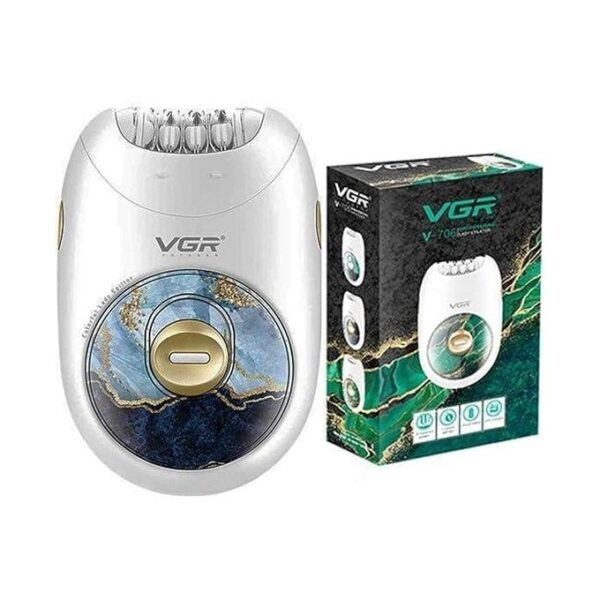 VGR جهاز إزالة الشعر اللاسلكي الاحترافي V-706 للنساء بـ 18 ملقط