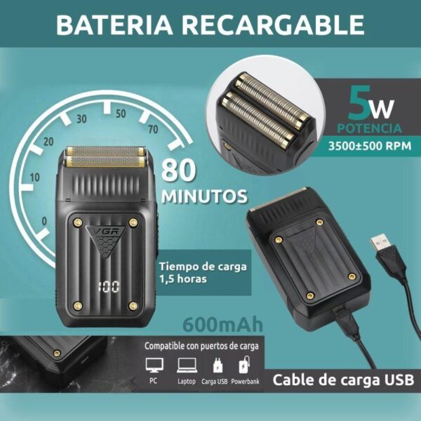 ماكينة حلاقة كهربائية VGR V-363 - أداء عالي مع تصميم مريح يجعلها سهلة الاستخدام لكل الرجال.