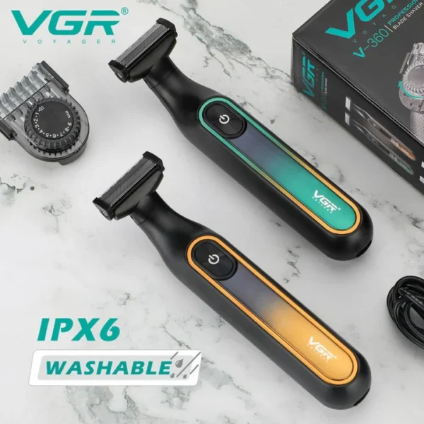ماكينة حلاقة VGR V-360 الاحترافية ذات الشفرة المزدوجة
