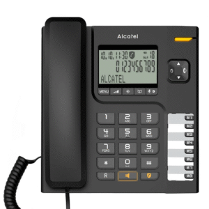 -تليفون ارضي من الكاتيل تي 76 , اسود – Alcatel T76 Telephone – Black