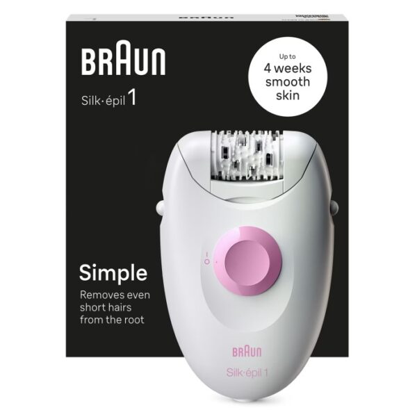 Braun Silk-épil 1 Epilator for Women, White - SE1-000