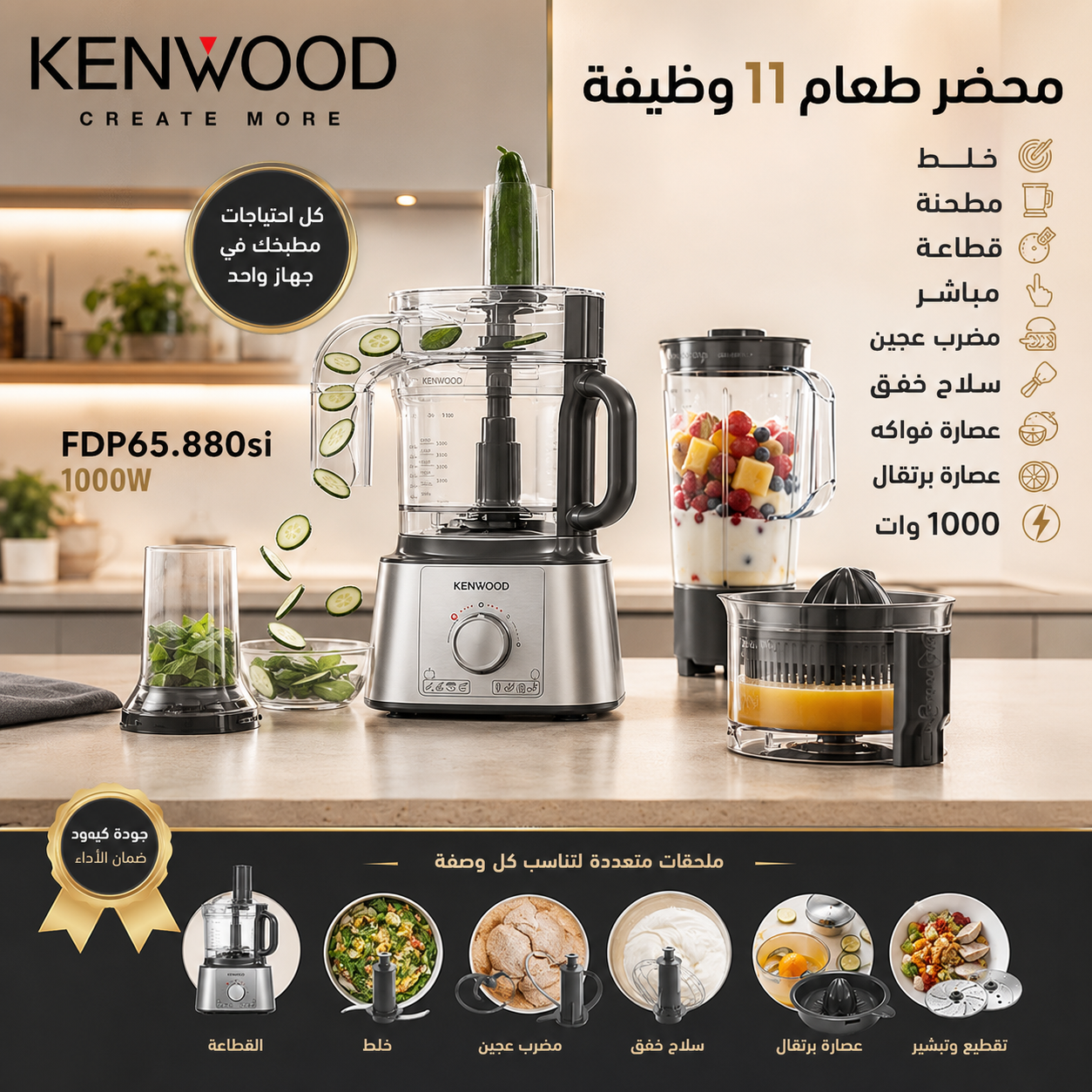 kenwood Food Processor FDP65.880si
